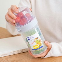 [이중분리] 샐러드 도시락통 직장인 도시락통 런치박스 씨리얼 통 간식통 밀폐용기, 2. 중