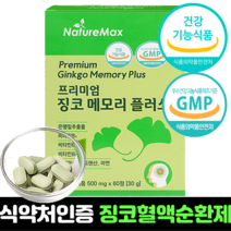 징코 혈액순환제 식약처인증 혈액순환개선제 은행잎 추출물 플러스 혈행개선 고함량 정제 캡슐 알약 추천 효능, 2개 (120정 4개월분)
