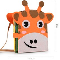몬테소리 기린 감각 활동 비지 북 아기 펠트 조용한 책 장난감 유아 학습 생활 기술 교육 3D 천, [01] Cloth Book