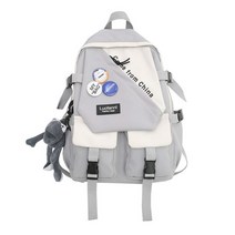 어린이 신학기 초등학생 책가방 남성 여성 하라주쿠 대학 유행 패션 숙녀 배지 백팩 가방 세트