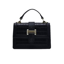 스톤 패턴 스퀘어 토트 백 여성용 새로운 PU 가죽 디자이너 핸드백 체인 숄더 메 975aEA6c1