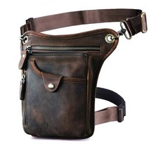 레그백 허리쌕 허벅지 가방 바이크 러닝 힙색 힙팩 두꺼운 미친 말 가죽 남성 디자인 캐주얼 커피 클래식 어깨 슬링 패션 여행 패니 허리 벨트 팩 다리 211-5