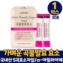 곡물발효효소 분말 가루 스틱 국내산 5곡 발효 효소 파우더 고소한 미숫가루맛 먹는법, 1개, 30포