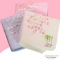 일본제 땀 여성 부드럽게 벨을 손수건 자수 빈티지 답례품 손수건을 면