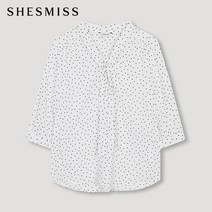 [쉬즈미스(SHESMISS)] [쉬즈미스] [22SS]도트 타이 블라우스_SWWBLM210