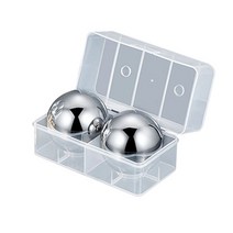 [하트데코] 고퀄리티 스테인레스 스틸 위스키 칠스톤 아이스볼, 2PCS