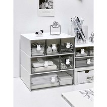 토끼 아크릴 사무실 책상 데스크정리함 수납함, C 서랍 SET
