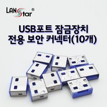 랜스타 USB포트 잠금장치 전용 보안 커넥터(블루/10개) [LS-USBLOCK-B]