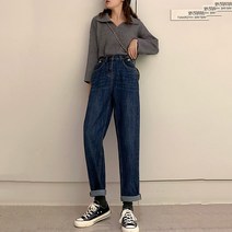 데님팬츠빅사이즈 적합 사타구니 허벅지 굵은 청바지 여성의류 뚱뚱함 이쁜이 코디 배 형 몸매 2051181342