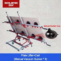 전기 진공 흡입 컵이 고부하 용량 리프터 도구 크고 무거운 석재 슬래브 및 타일 운반용, 4.4