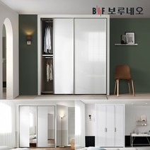 보루네오 10cm 작은방 붙박이장 슬라이딩 여닫이 미닫이 내부 슬라이드 5자 6자 7자, 네오슬라이딩 10cm, 화이트_그레이
