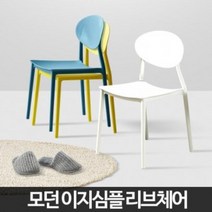 TGN532564미니 의자 인테리어 플라스틱 보조 간이 리브체어, 이지심플 리브체어 화이트