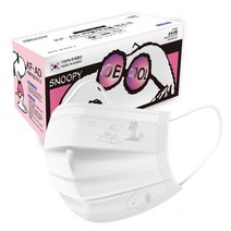 스누피 KF-AD 국내생산 비말차단 일회용 덴탈 마스크 대형 50매