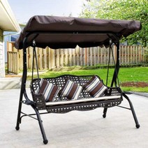 철제 흔들 그네 공원 실외 발코니 벤치 나무 리조트 인테리어, H옵션 이미지 참조