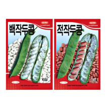 흰 백 적 작두콩 백색 적색 메주 완두 동부 콩 씨 씨앗 종자, 빨강강낭콩(왜성)
