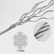 센터 스노클 스노쿨링 마스크 장비 304 스테인리스 고급 빨랫줄 프레임 와이어 로프 0.3 1.2 1.5 2.5 3 4 6, 03 7x19_13 4mm_01 1 m