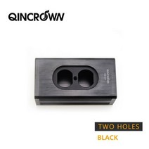 에어컨전용멀티탭 멀티탭고용량 Hifi 전원 필터 쉘 알루미늄 합, 미국 플러그, Two holes black