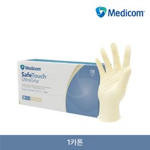 메디컴 라텍스 글러브 의료용 요리용 보건용 주방용 장갑 100매+국내생산 치과전용칫솔, M