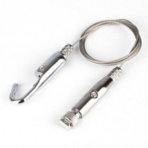 천장 레일용 액자걸이 이중잠금 대 실버, 와이어 1m