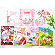 막찔러샵 A5 캐릭터 스티커북 50매 (7종) / 인스 스티커북 / 양면 이형지 / 스티커북, 애니멀 탕후루 스티커북