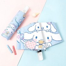 시나모롤 우산 산리오 Cinnamoroll우산 자외선 차단 햇살과 비오는 이중 사용 여성용 전자동 접이식 양산