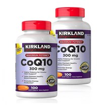 Kirkland 커크랜드 시그니처 맥시멈 고순도 코큐텐 CoQ10 300mg 100정 X 2팩