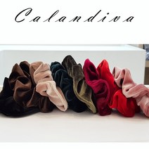 [Calandiva] 촘촘 고급형 벨벳 포니테일 곱창 머리끈