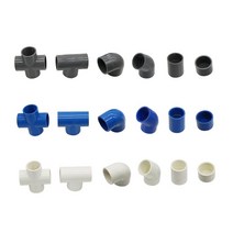 32mm 내경 pvc 커넥터 물 공급 파이프 피팅 스트레이트 엘보 솔리드 동등한 티 4 방향 커넥터 관개 조인트, 푸른, 90도 커넥터