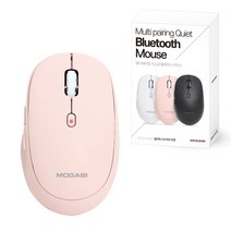 모가비 멀티페어링 저소음 블루투스 5.0 마우스 MOG-115, 핑크