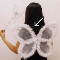 [스투피드] 러블리 솜털 나비날개 (화이트), 상세 설명 참조