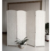 라탄 파티션 가림막 가벽 가리개 침대 병풍 안방, 1.8m 높이50cm  위아래 펀칭