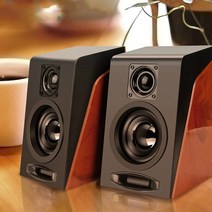 자작스피커 우드 나무 인테리어 컴퓨터 스피커 usb 유선 천장 전문 오디오 장비 edifier 모니터 스테레오 pc 서브우퍼 3.5mm 플러그, 활기 없는