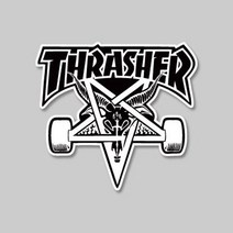 Thrasher-03 차량용스티커 스노우보드스티커, 98 x 90 mm/반사원단