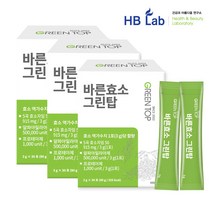 바른효소 그린탑 국내산 5곡 효소자임 역가수치 50만유닛, 3g, 3박스
