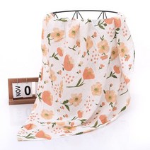 식물 패턴 120x110cm 모슬린 담요 100% 면 2 겹 아기 신생아 목욕 수건 랩 침구