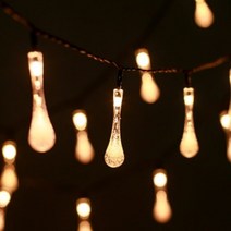 포스원 LED 50구 태양광 물방울 전구 옥상 이벤트전구_2304126EA, 다우리쿠팡 본상품선택