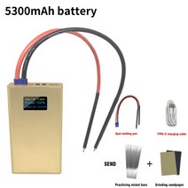 전기 아크용접기 소형 가정용 이동형 스팟용접기 10600mAh 미니 스폿 용접기 18650 배터리 스폿 용접기 Charge-pal OLED 디스플레이가 있는 20 기어 스폿 용접기, 협력사, 5300mAh 배터리