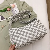 DFMEI 빈티지 크로스백 패셔너블한 여성 캐주얼 와이드 숄더 나일론 대용량 수업용 통근 가방