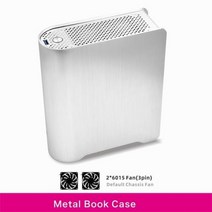 METALFISH-메탈 기어 플러스 알루미늄 미니 HTPC 케이스 ITX 컴퓨터 게임용 PC 데스크탑 전원 공급 장치 포함 Pico PSU, METALBOOK CASE, METALBOOK CASE