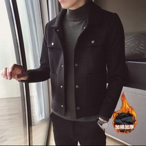 모직코트 남자 가을 겨울 마자켓 두꺼운 트렌드 트렌치하프코트 어텀 의류 3189953078