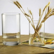 유리병 꽃병 장식 거실 꽃꽂이 투명 유리 심플 스트레이트 부귀 죽마 취목 실버류 가정용 공장, 스트레이트12높이12센티[투명색]1급품