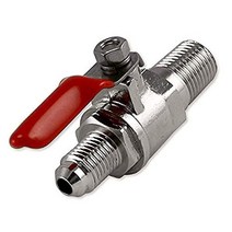 Bev Rite 0.6cm(1/4인치) 스레드 MFL 에어 / CO2 차단 밸브1/4 NPT x MFL 실버