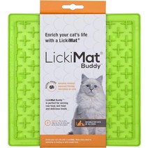 고양이캣휠 캣휠 고양이휠Lickimat 클래식 고양이 슬로우 피더 핥기 매트 지루함 불안, 01 초록색._02 재생 날짜