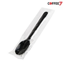 커피세븐 (빙수스푼)개별포장 145mm-블랙 / 2000개, 개별포장 일회용-블랙 147mm 2000개/1박스