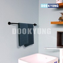 D_국내생산 심플 수건걸이_피스노출 블랙 L400, 단품