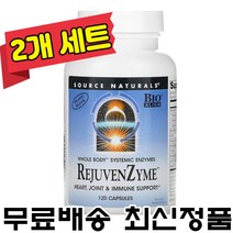 소스내츄럴스 파파인 브로멜라인 트립신 키모트립신 암라 120정 RejuvenZyme 2개