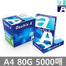 (특가택배전용) 더블에이 복사용지A4(80G*500매*5권*2BOX) 반품불가, 단품
