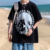 빈티지 스트릿 복고풍 반팔 티셔츠 일본 반팔 흰색 티셔츠 남성용 여름 코튼 인 오버핏 커플 반팔 미국 복고풍 하이 스트리트 티셔츠