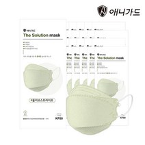 애니가드 더솔루션 KF80 소형 스트라이프 올리브 40매
