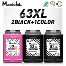 qsyrainbow 63xl 카트리지는 hp 63 잉크 카트리지와 호환 가능합니다. 데스크젯 2130 2131 3630 4250 5258 5264 5230 5232 5255, 3개